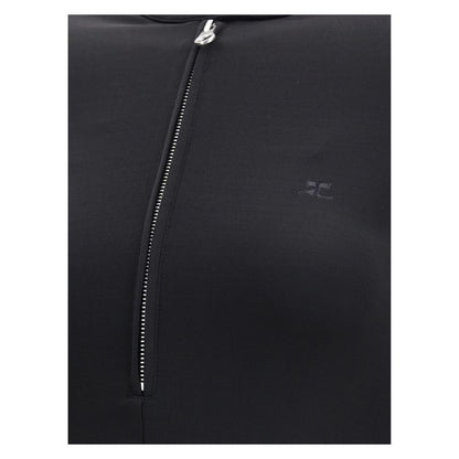 Courrèges BIKER CREPE JERSEY ZIPPED DRESS