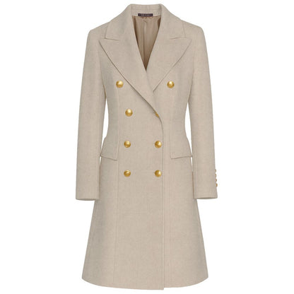 Made in Italy Beige Wool Jackets & Coat