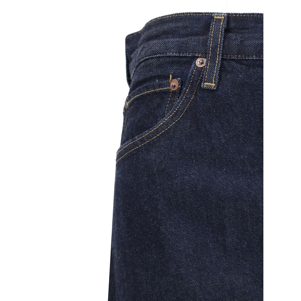 Agolde Luna Pieced Taper Jeans high waist color rinse