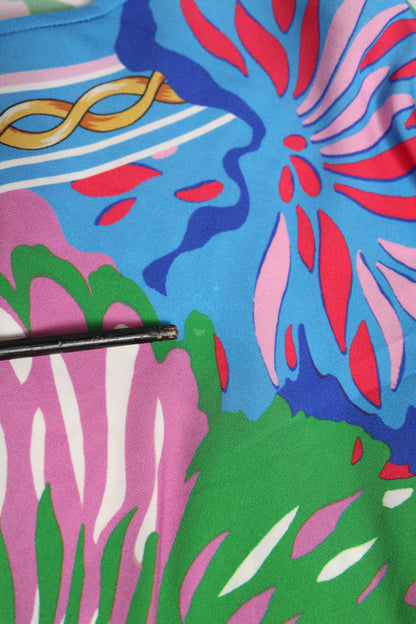 Dolce & Gabbana Multicolor Floral Printed Tunic Blouse Top