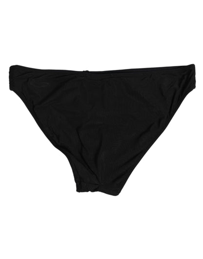 Dolce & Gabbana Black Nylon Stretch Slip Brief Women Underwear