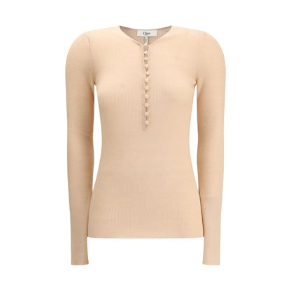 Chloé Merino Wool Henley Sweater