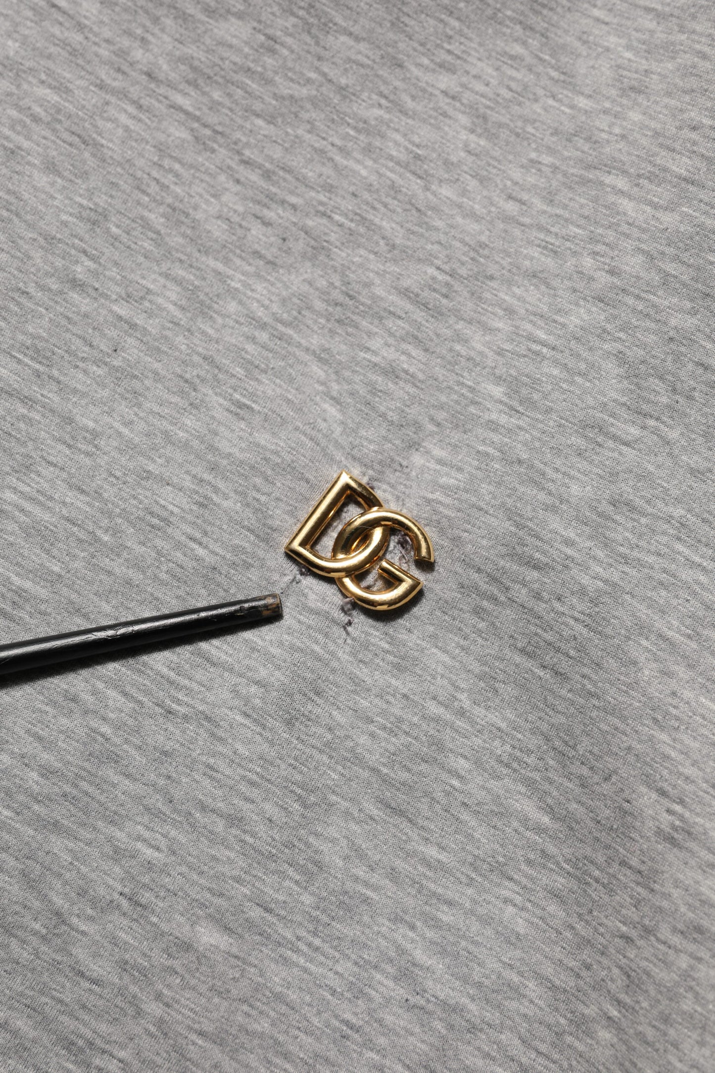 Dolce & Gabbana Gray Logo Cotton Hooded Sweatshirt Sweater