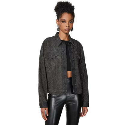 Patrizia Pepe Black Cotton Jackets & Coat