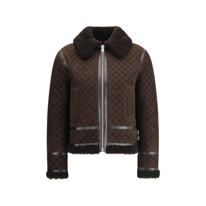 Gucci Leather Jacket with GG motif