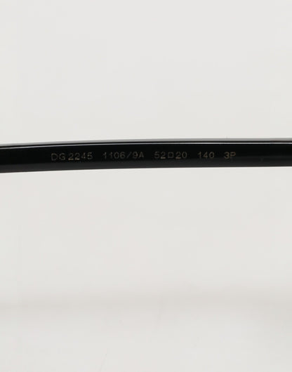 Dolce & Gabbana DG2245 Matte Black Steel Frame Gray Lens Sunglasses