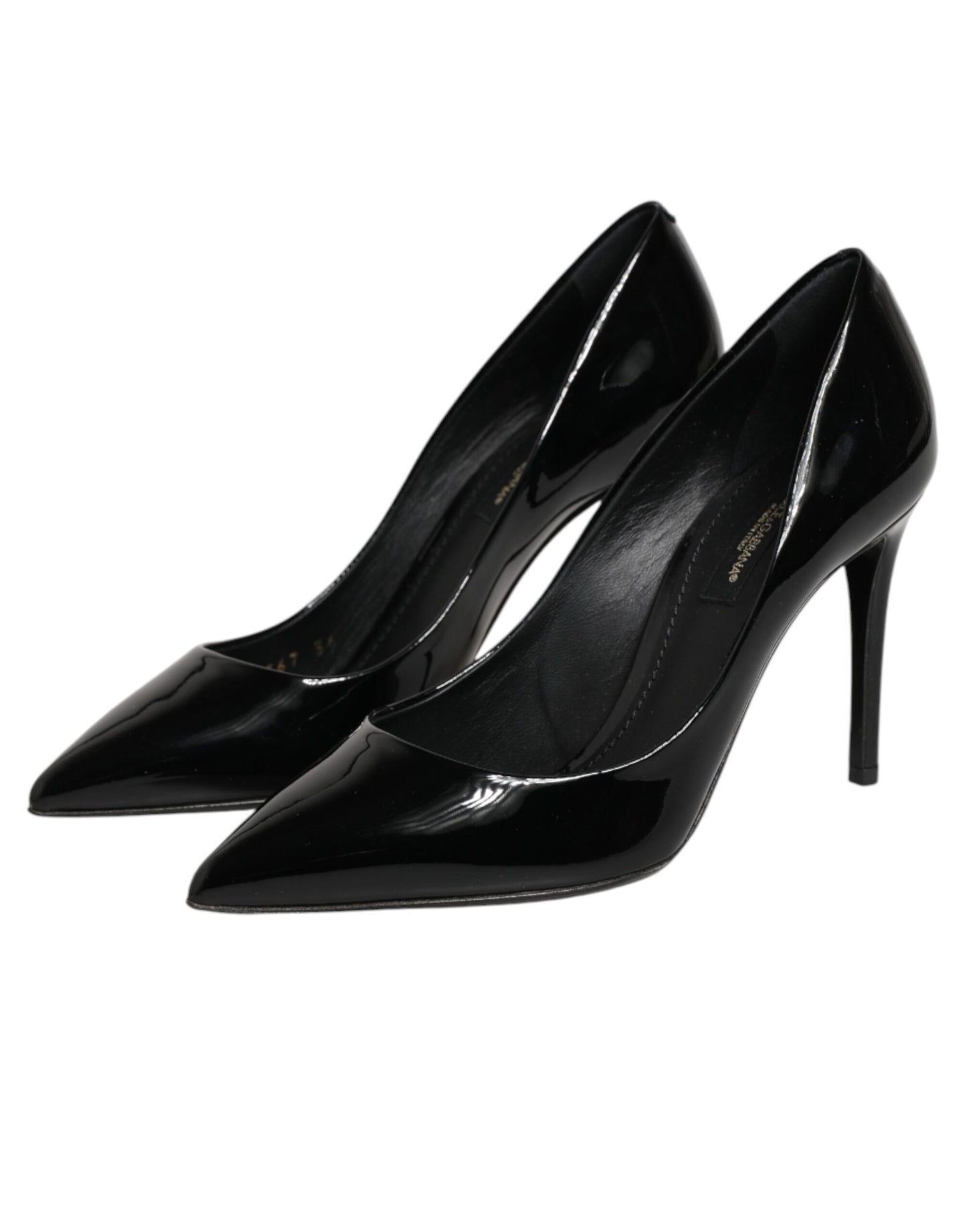 Dolce & Gabbana Black Leather Stiletto Heels Pumps Shoes