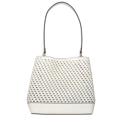 Michael Kors White Leather Shoulder Bags