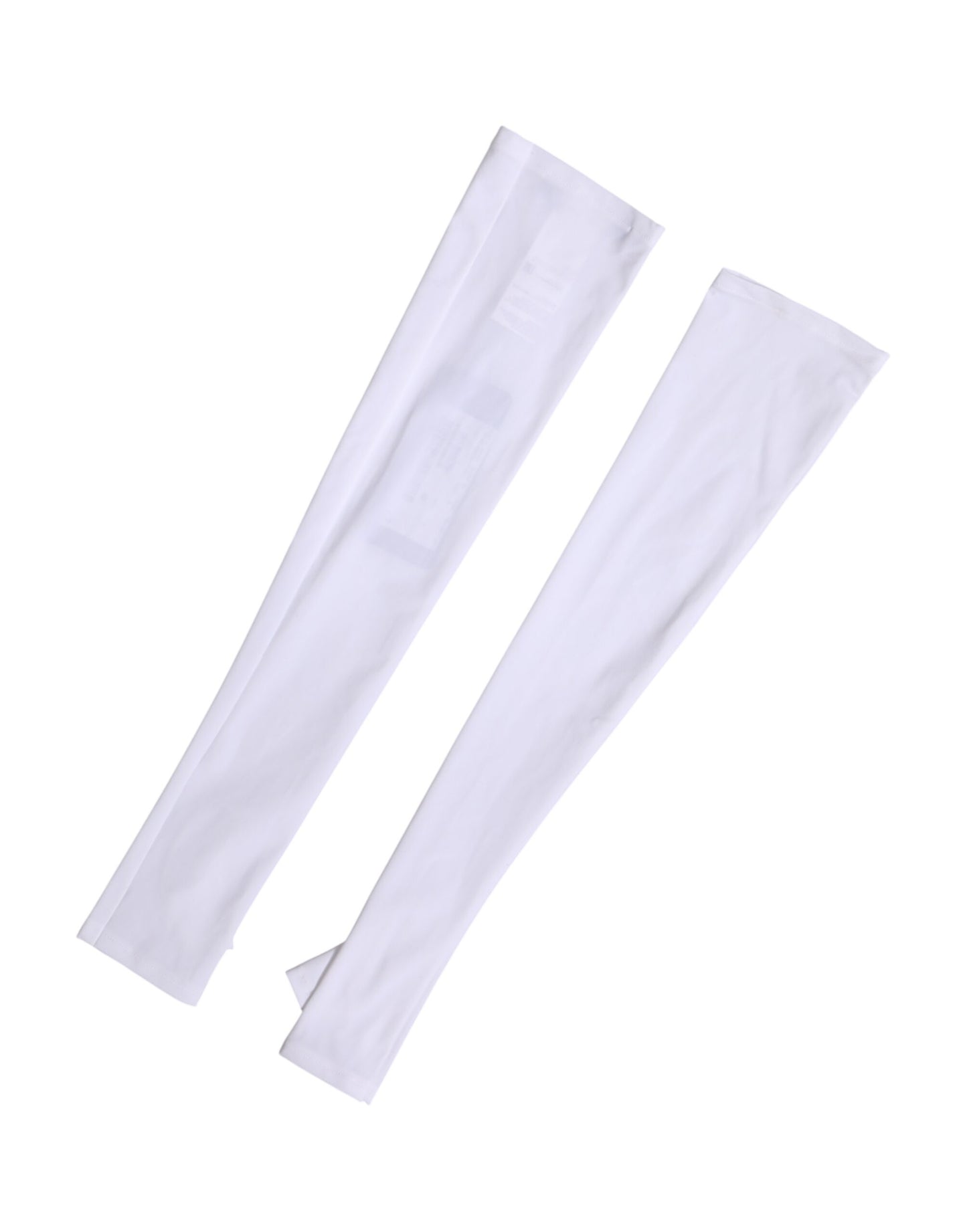 Dolce & Gabbana White Nylon Fingerless Elbow Length Women Gloves