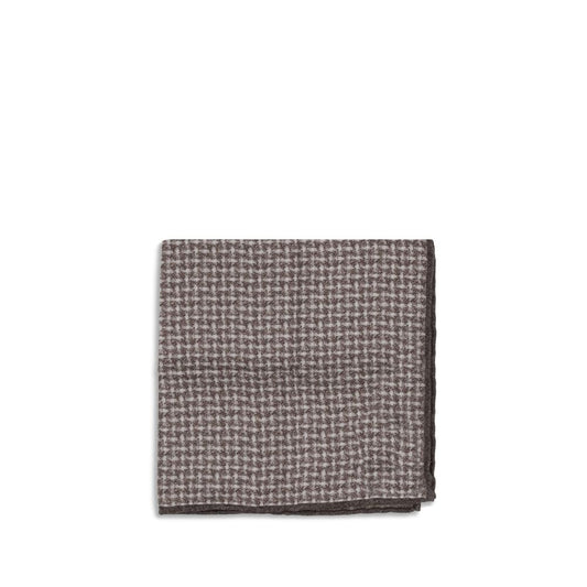 Brunello Cucinelli Silk Pocket Square with woven design