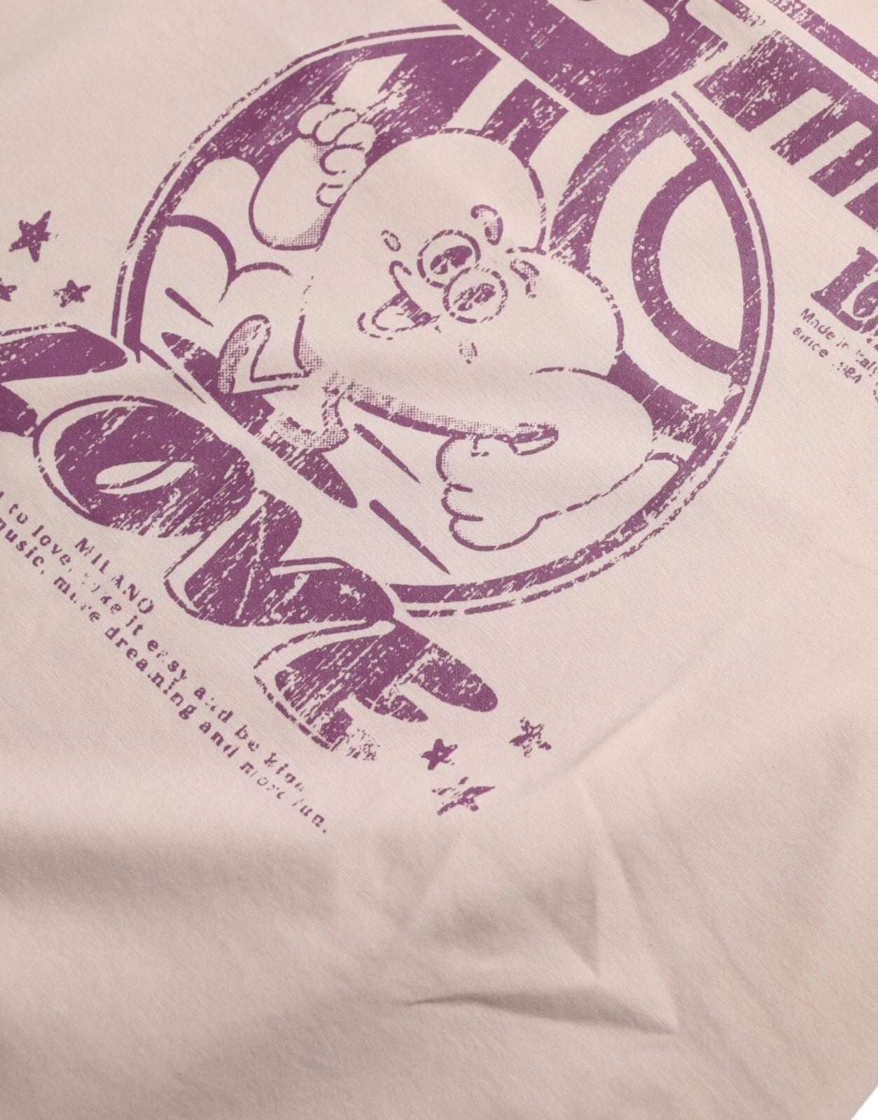 Dolce & Gabbana Beige Cosmic Love Cotton Crew Neck T-shirt