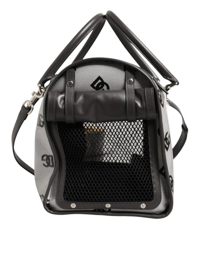 Dolce & Gabbana White DG Logo Pet Carrier Logo Plaque Top Handle Bag