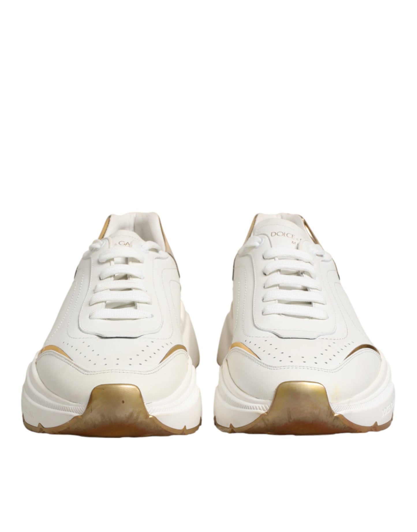 Dolce & Gabbana White Gold Daymaster Low Top Sneakers  Shoes