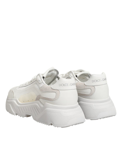 Dolce & Gabbana White Leather Daymaster Low Top Sneakers Shoes