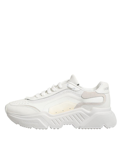 Dolce & Gabbana White Leather Daymaster Low Top Sneakers Shoes