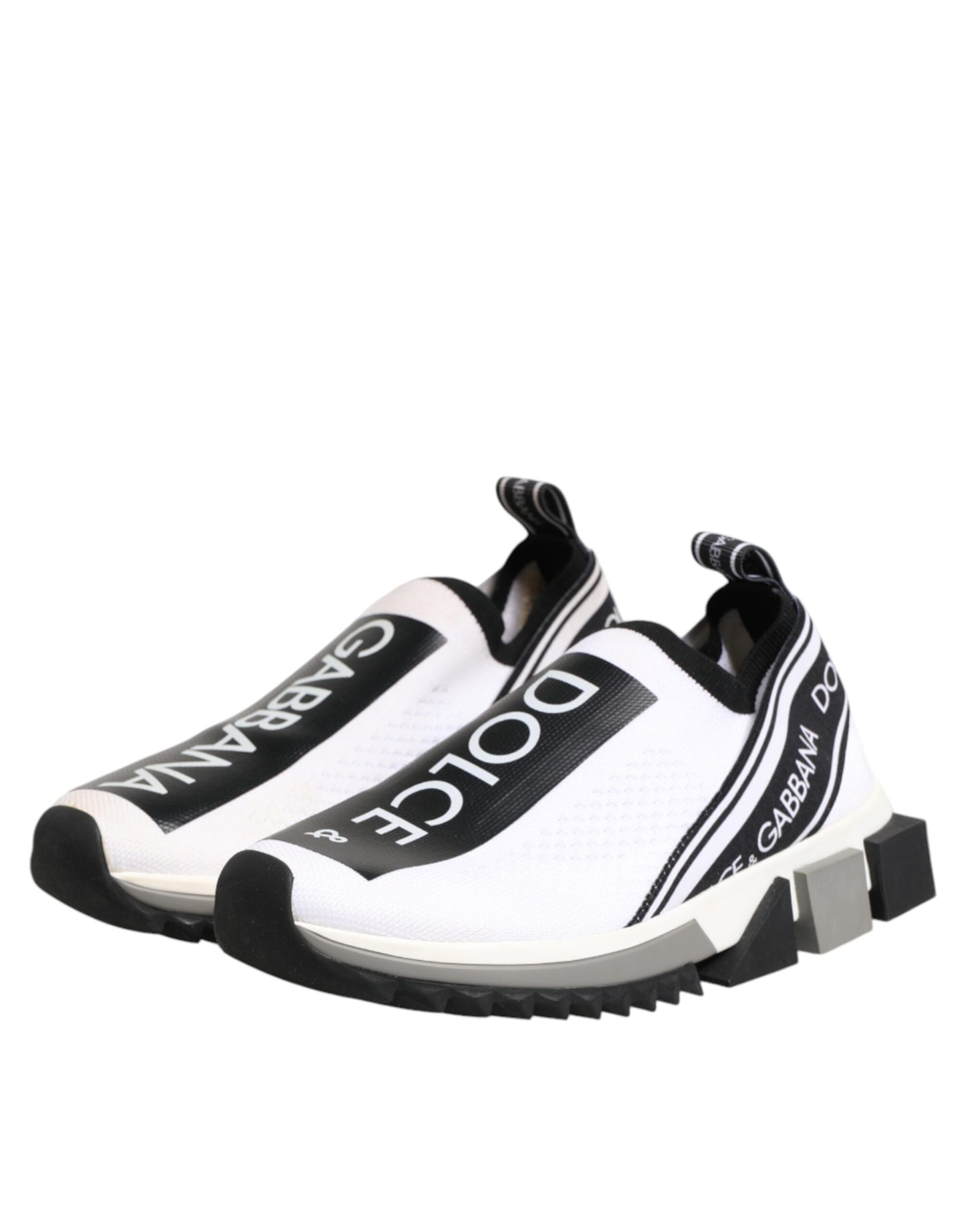 Dolce & Gabbana White Logo Low Top Sorrento Sneakers Shoes