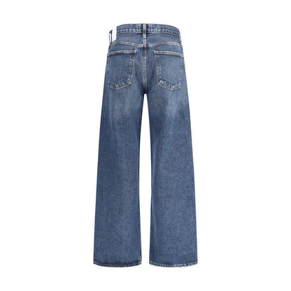 Agolde Blue Cotton Straight-Leg Jeans