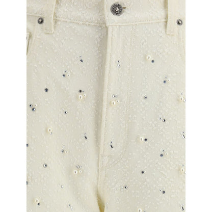 Golden Goose White Cotton Straight-Leg Jeans