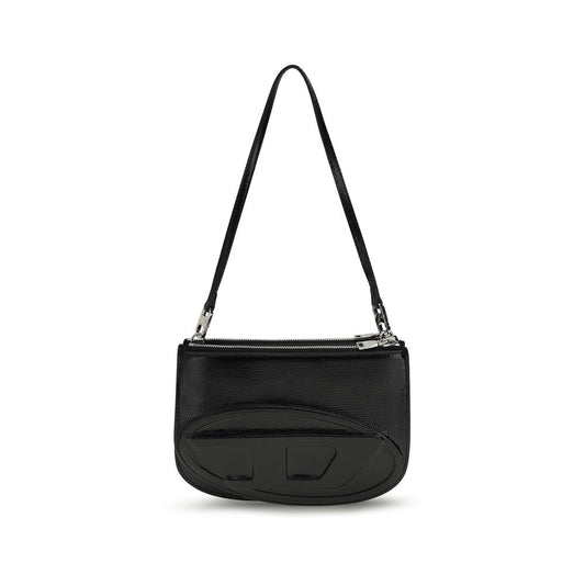 Diesel Black Calf Leather Bos Taurus Shoulder Bag