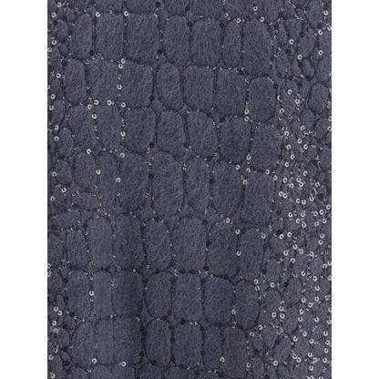 Brunello Cucinelli Blue Mohair Casual Dress