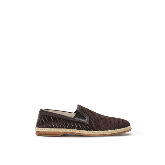 Dolce & Gabbana Brown Suede Leather Espadrilles
