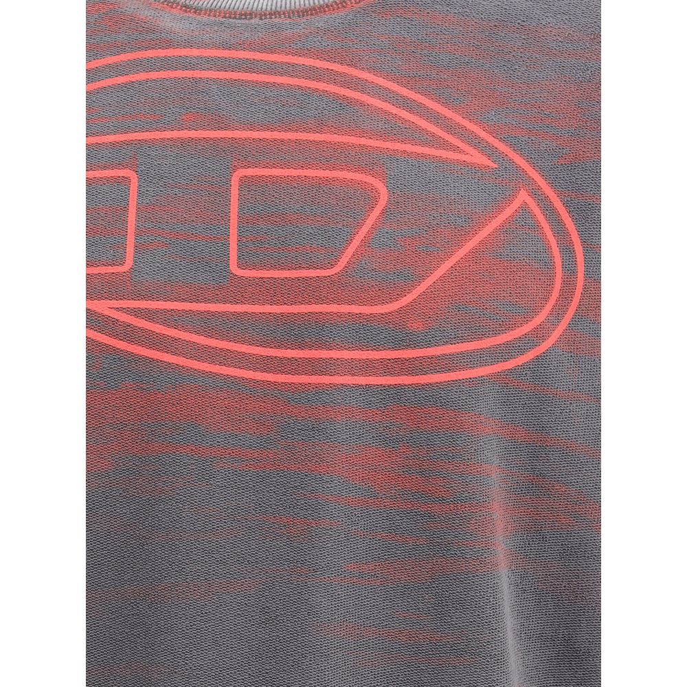 Diesel Gray Cotton Sweatshirt