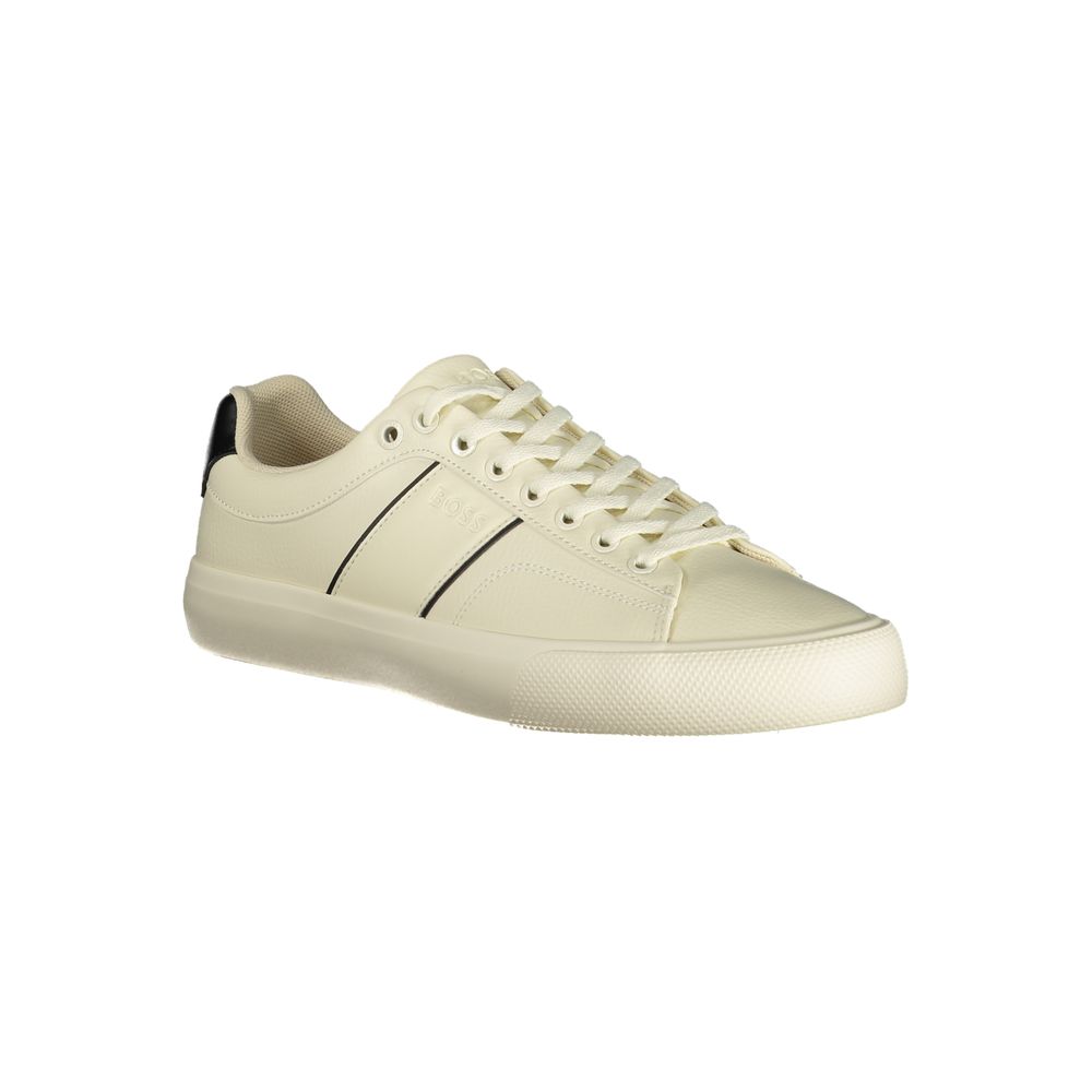 Hugo Boss White Polyester Sneaker
