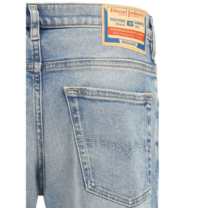 Diesel Blue Cotton Tapered Jeans