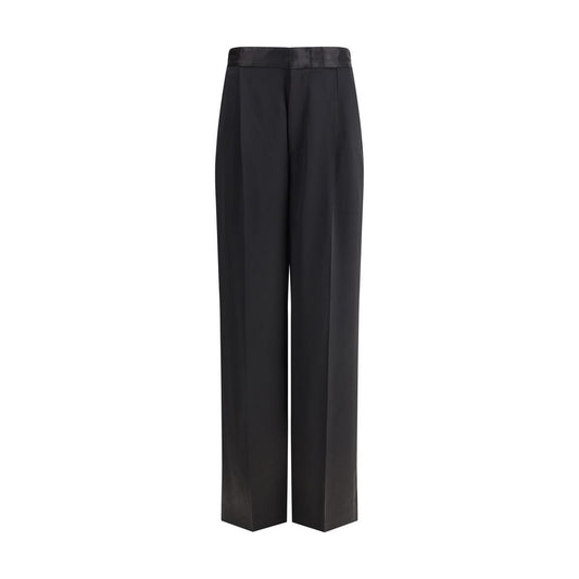 SA SU PHI Black Silk Casual Pants