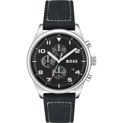 Hugo Boss Black Leather Dress Watch