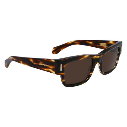 Ferragamo Brown Acetate Sunglasses
