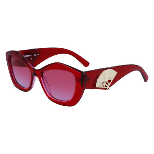 Karl Lagerfeld Red Acetate Sunglasses