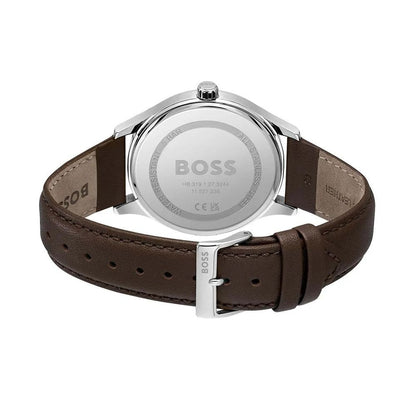 Hugo Boss Brown Leather Dress Watch