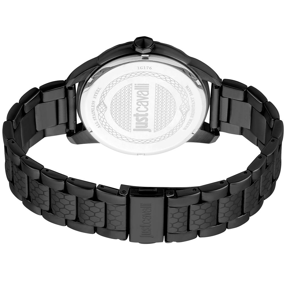 Just Cavalli Black Stainless Steel Dress Watch