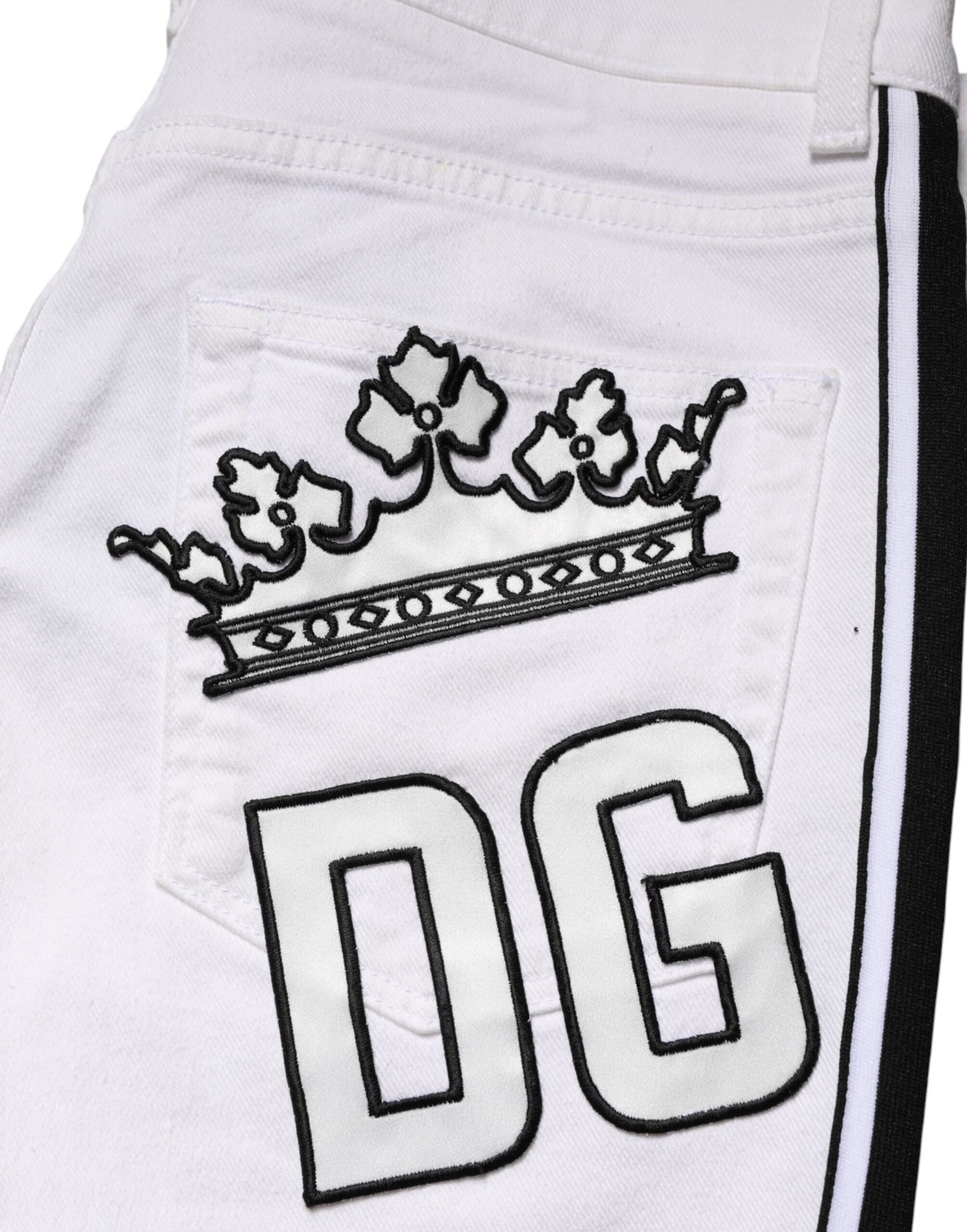 Dolce & Gabbana White Cotton Stretch Skinny Men Denim Jeans