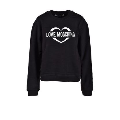 Love Moschino Black Cotton Sweatshirt