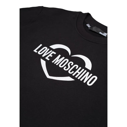 Love Moschino Black Cotton Sweatshirt