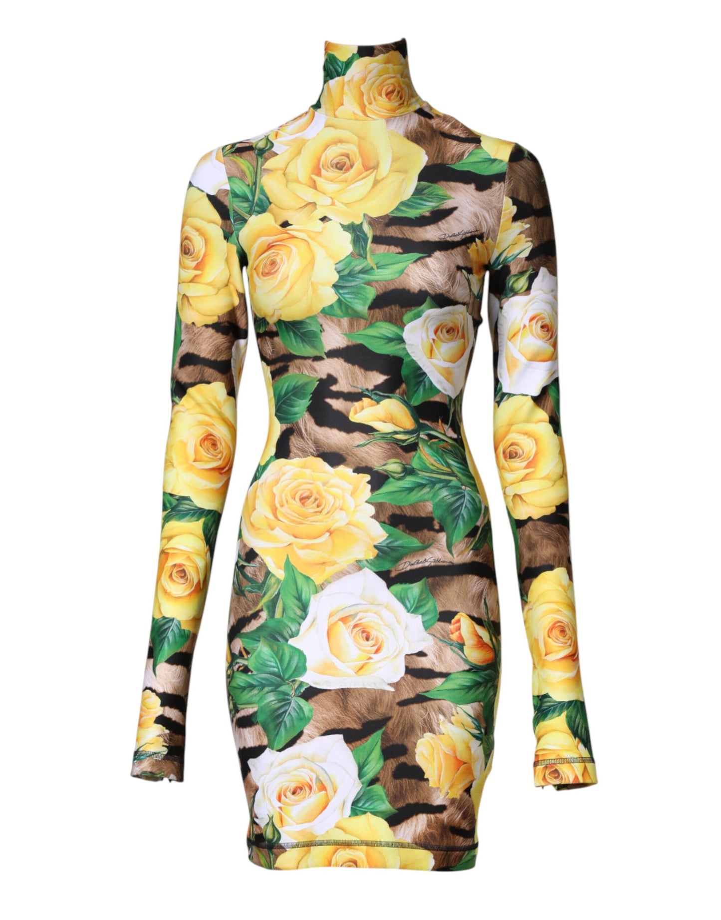 Dolce & Gabbana Multicolor Floral Print Sheath Mini Dress