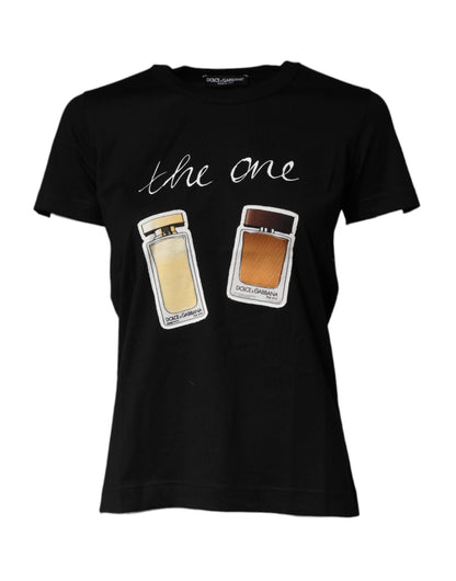Dolce & Gabbana Black Graphic Crew Neck Short Sleeves T-shirt