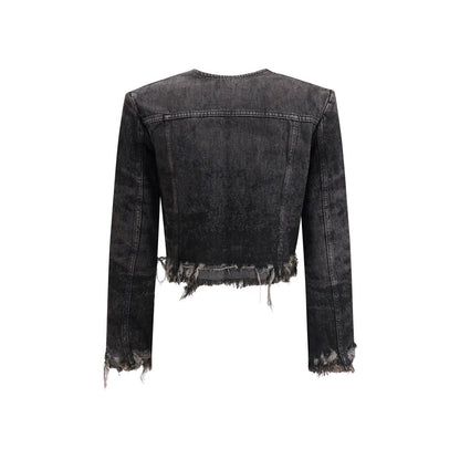 Diesel Gray Cotton Denim Jacket