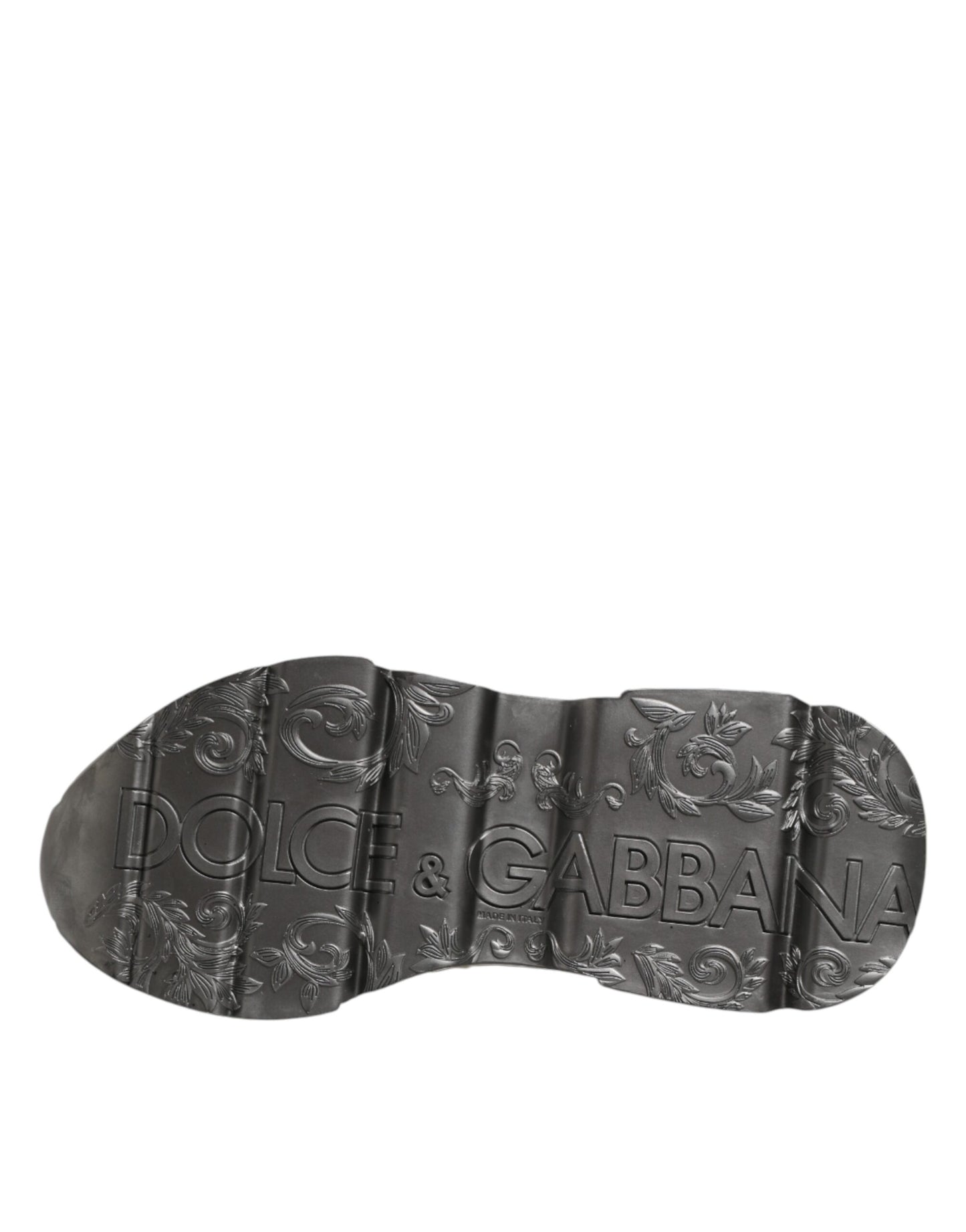 Dolce & Gabbana White Silver Daymaster Low Top Sneakers Shoes