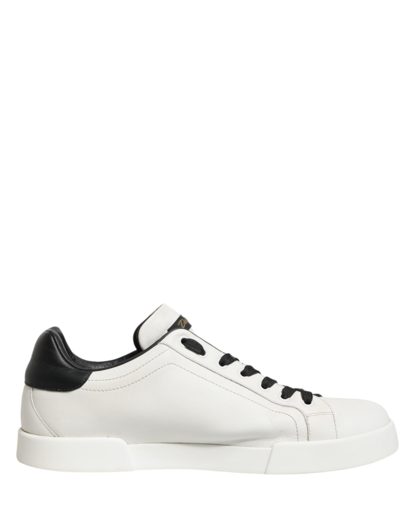 Dolce & Gabbana White Black Crown Low Top Sneakers Men  Shoes