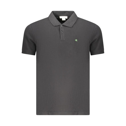 Calvin Klein Black Cotton Polo Shirt