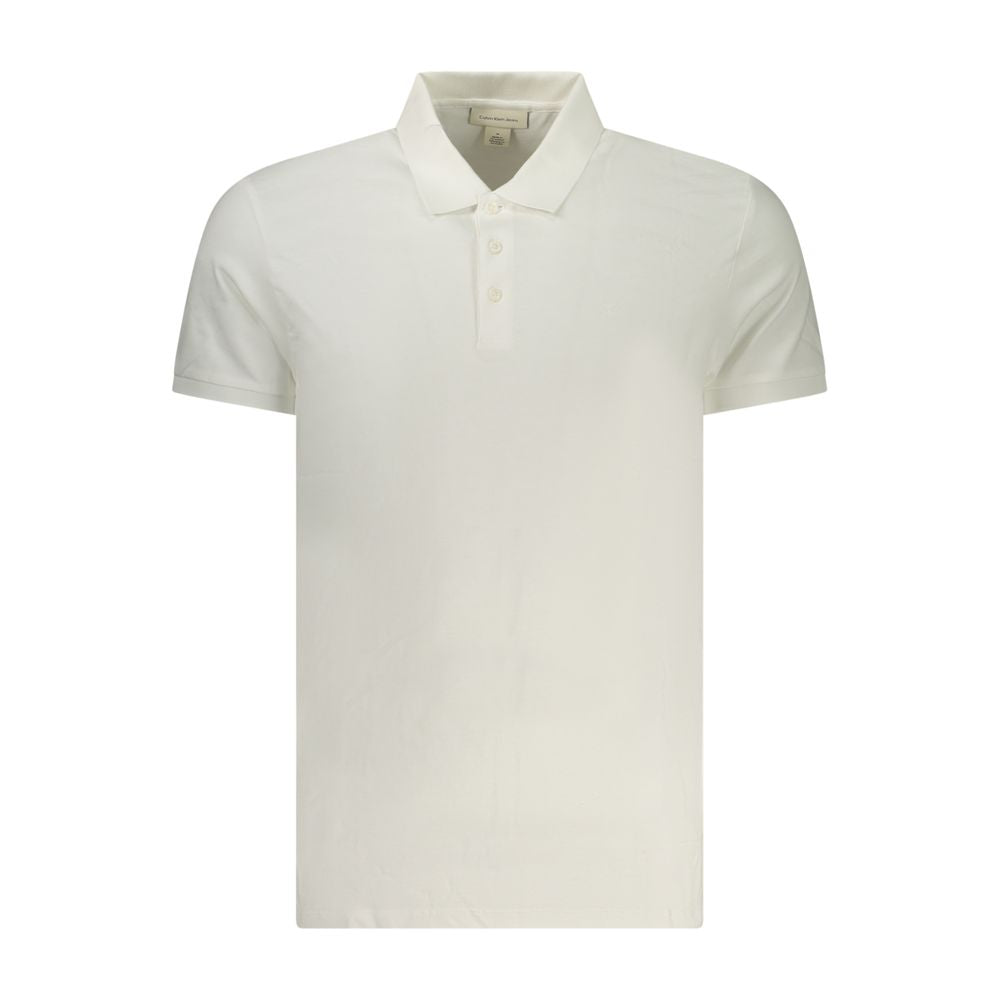 Calvin Klein White Cotton Polo Shirt