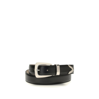 Khaite Black Calf Leather Bos Taurus Regular Belt