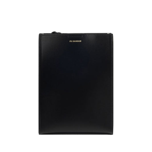 Jil Sander Black Calf Leather Bos Taurus Shoulder Bag