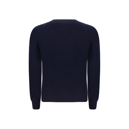 Brunello Cucinelli Blue Fleece Wool Sweater