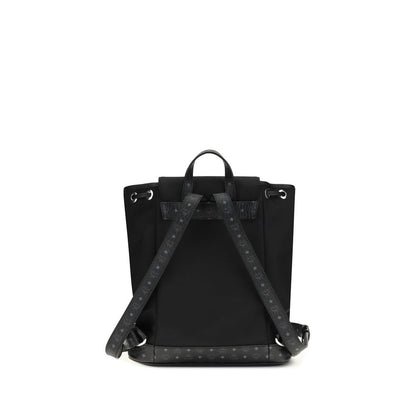 MCM Black Nylon Backpack
