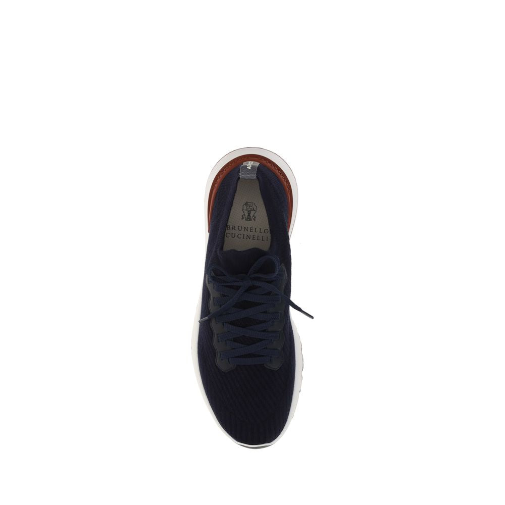 Brunello Cucinelli Blue Rubber Low Top Sneakers