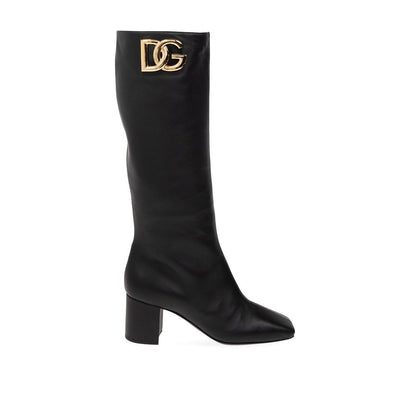Dolce & Gabbana Black Calfskin Boots